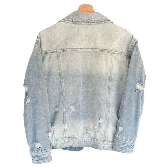 Bridge By Gly For Buckle Distressed Washed Denim Jacket Size XS - Picture 8 of 8